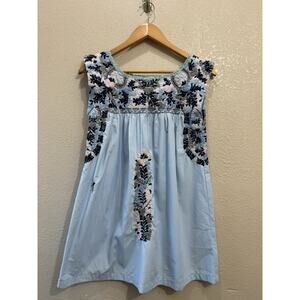 Mi Golondrina Embroidered Mini Dress Size XS